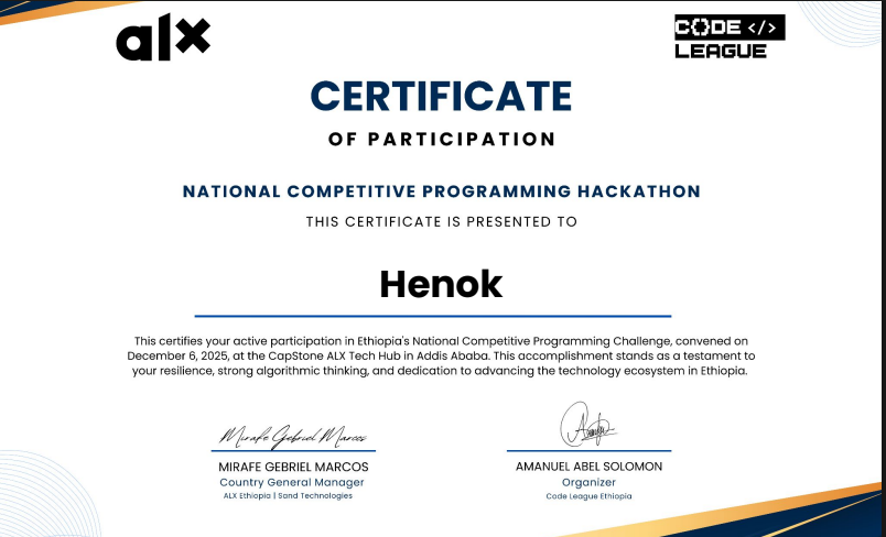 Competetive Programming Certeficate
