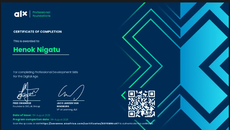 ALX Certificate